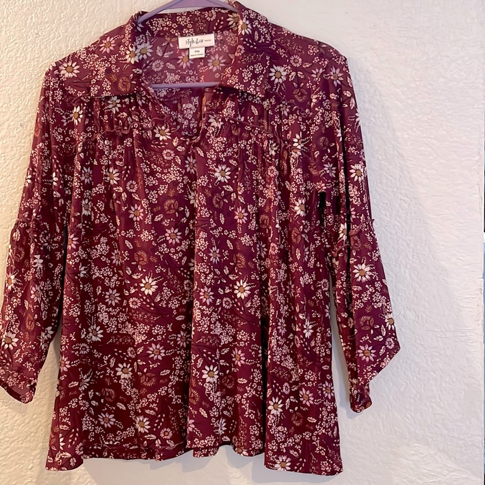 Style & Co, size Petite Medium  color: Purple/ Burgundy